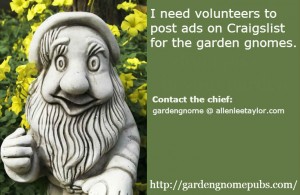 become a garden gnome